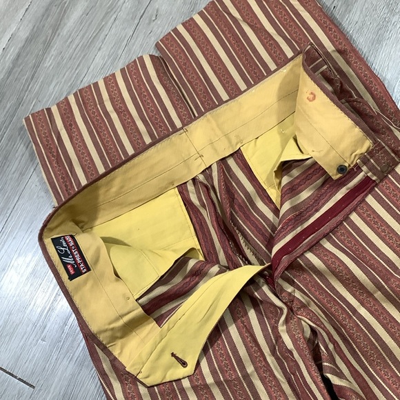 Levi’s Dead Stock NWT Permanent Press 1970’s Stripe Flare Dress Slacks Made USA - Picture 9 of 11